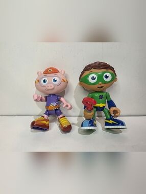 GUC Lot Of 2 Super Why 6" Figures Whyatt Alpha Pig Learning Curve PBS